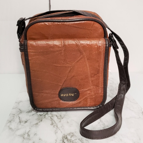 Rustic Other - Vintage Rustic Distressed Leather Padded Tech Bag